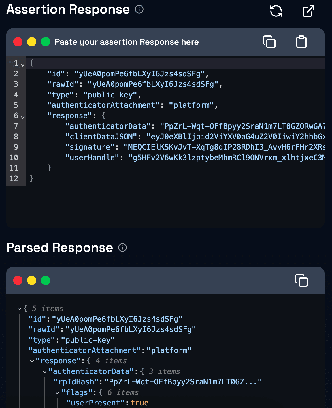 Passkey creation